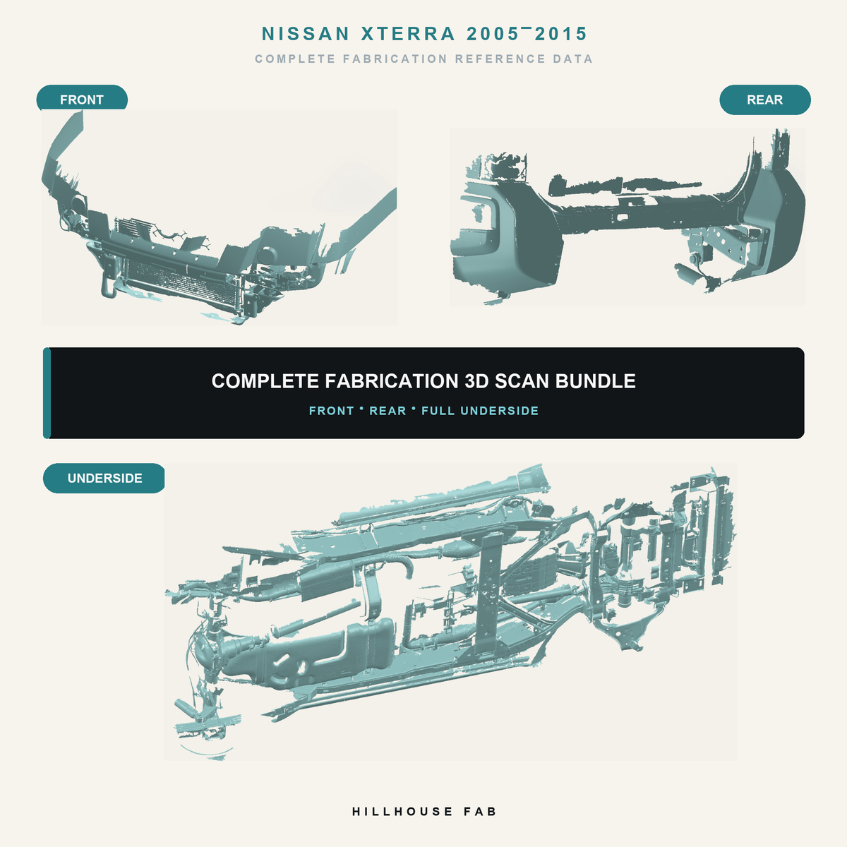 2005–2015 Nissan Xterra Complete Fabrication 3D Scan Bundle