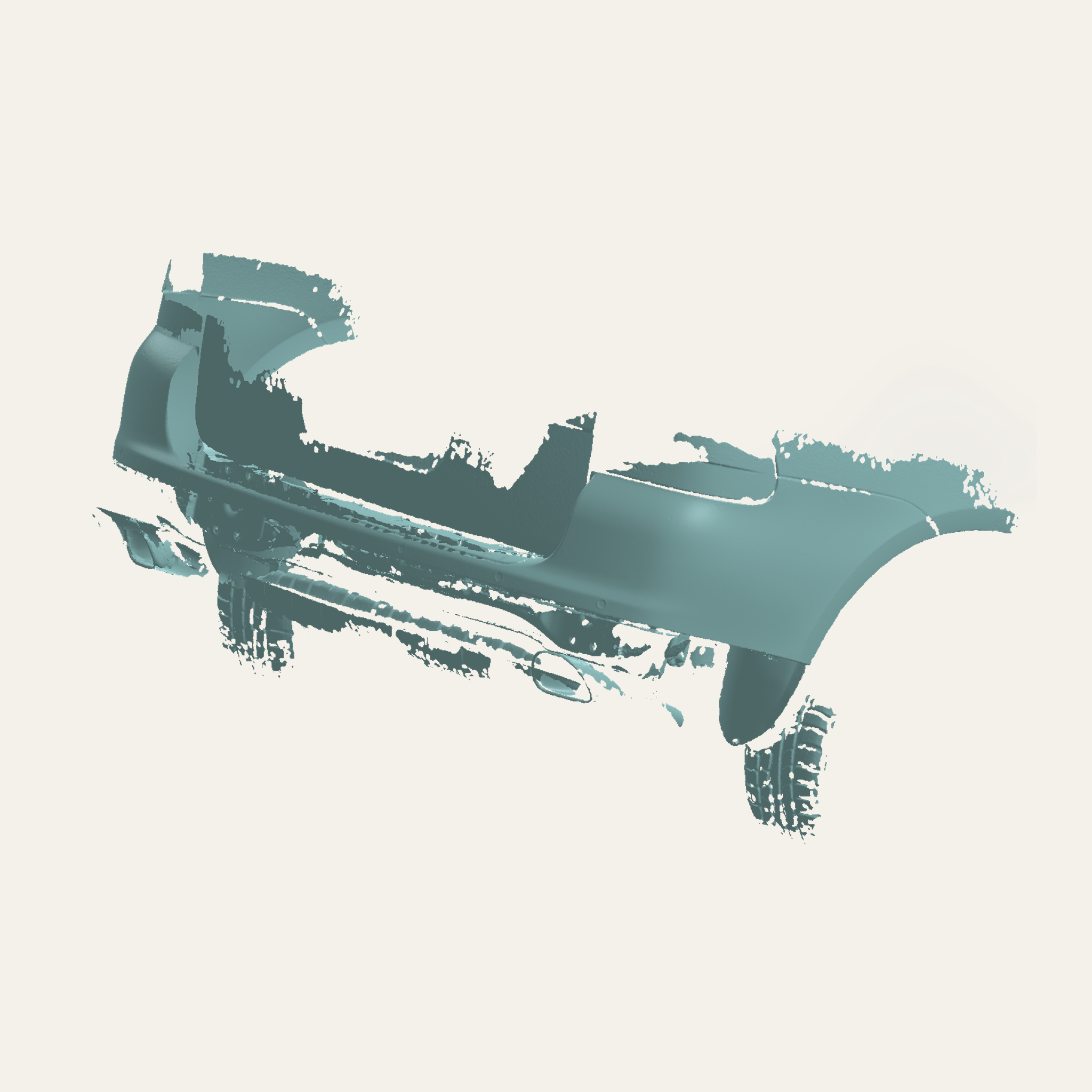 Porsche Cayenne 955 Rear Bumper-Off 3D Scan