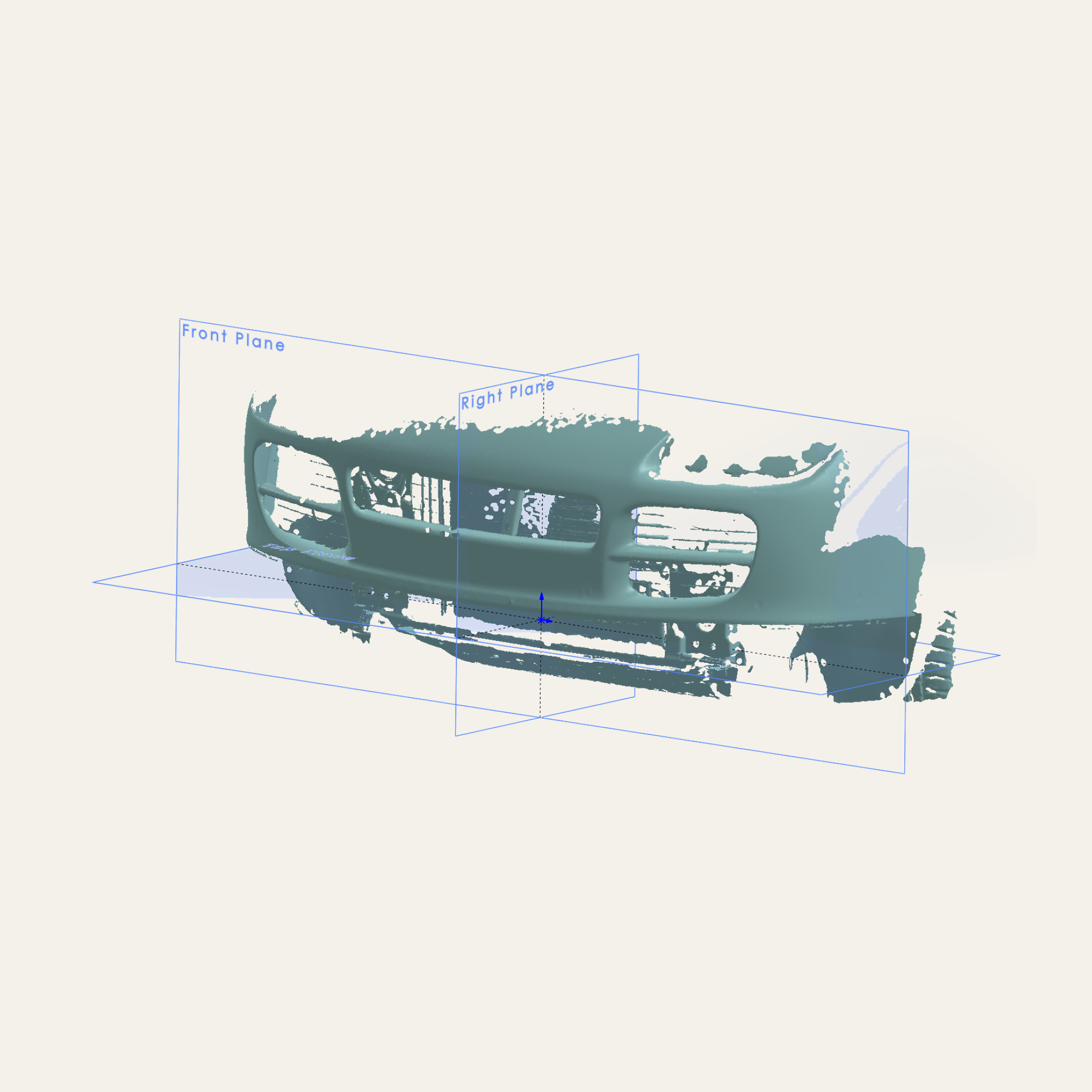 Porsche Cayenne 955 Front Bumper-Off 3D Scan