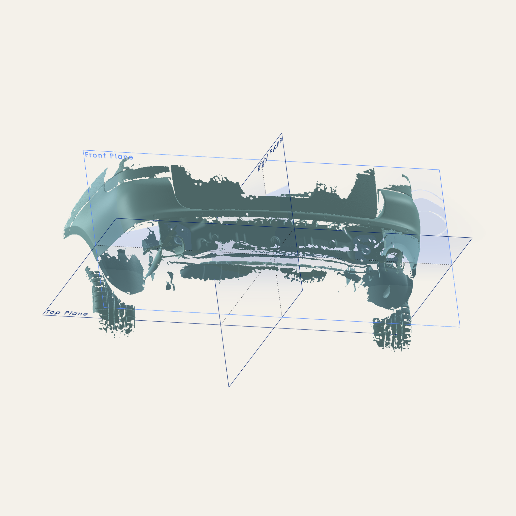 Porsche Cayenne 955 Rear Bumper-Off 3D Scan