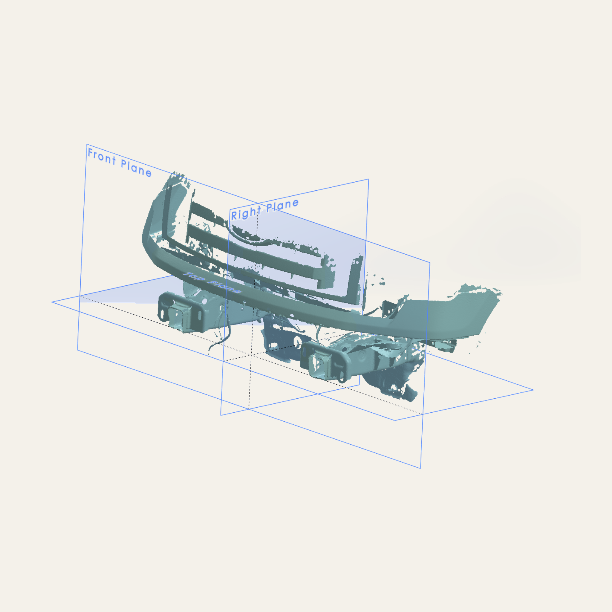 2009–2014 Ford F-150 Front Bumper-Off 3D Scan