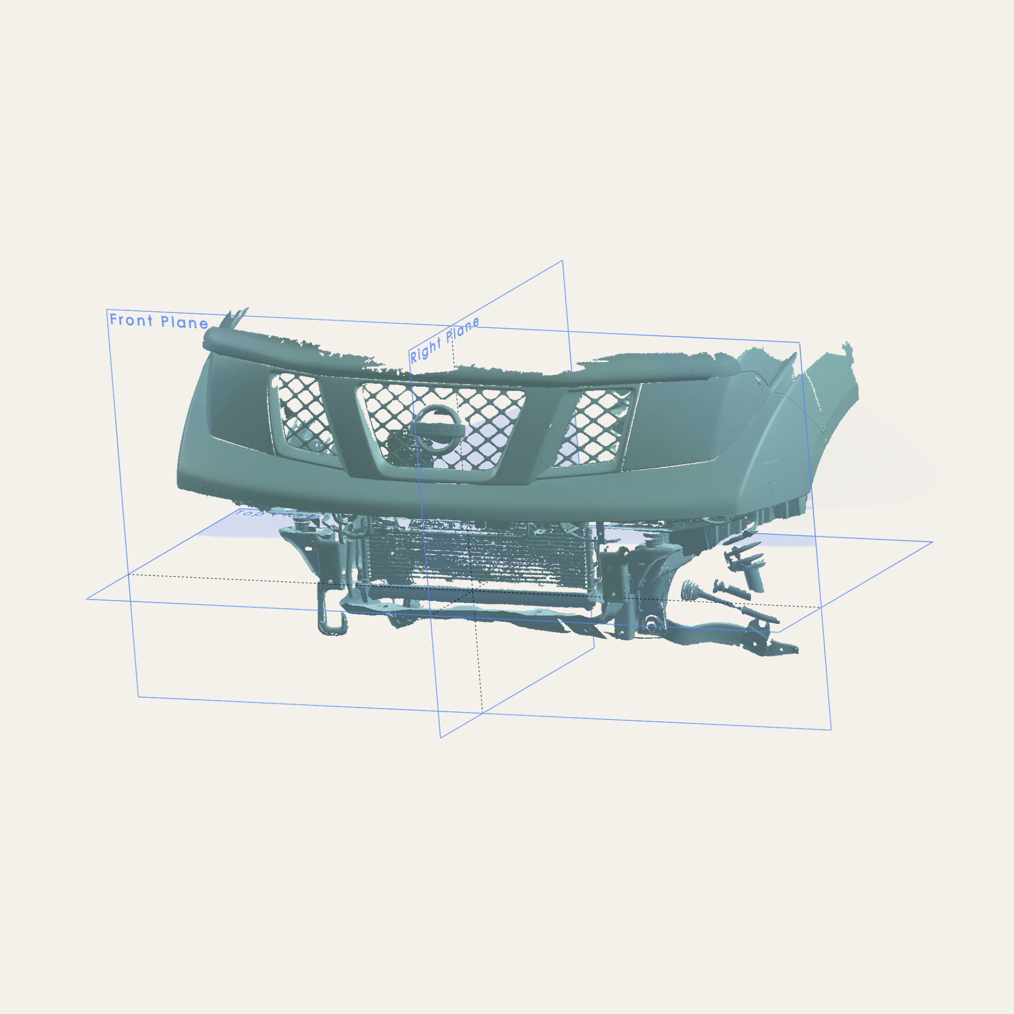 2005–2012 Nissan Pathfinder R51 Front Bumper-Off 3D Scan